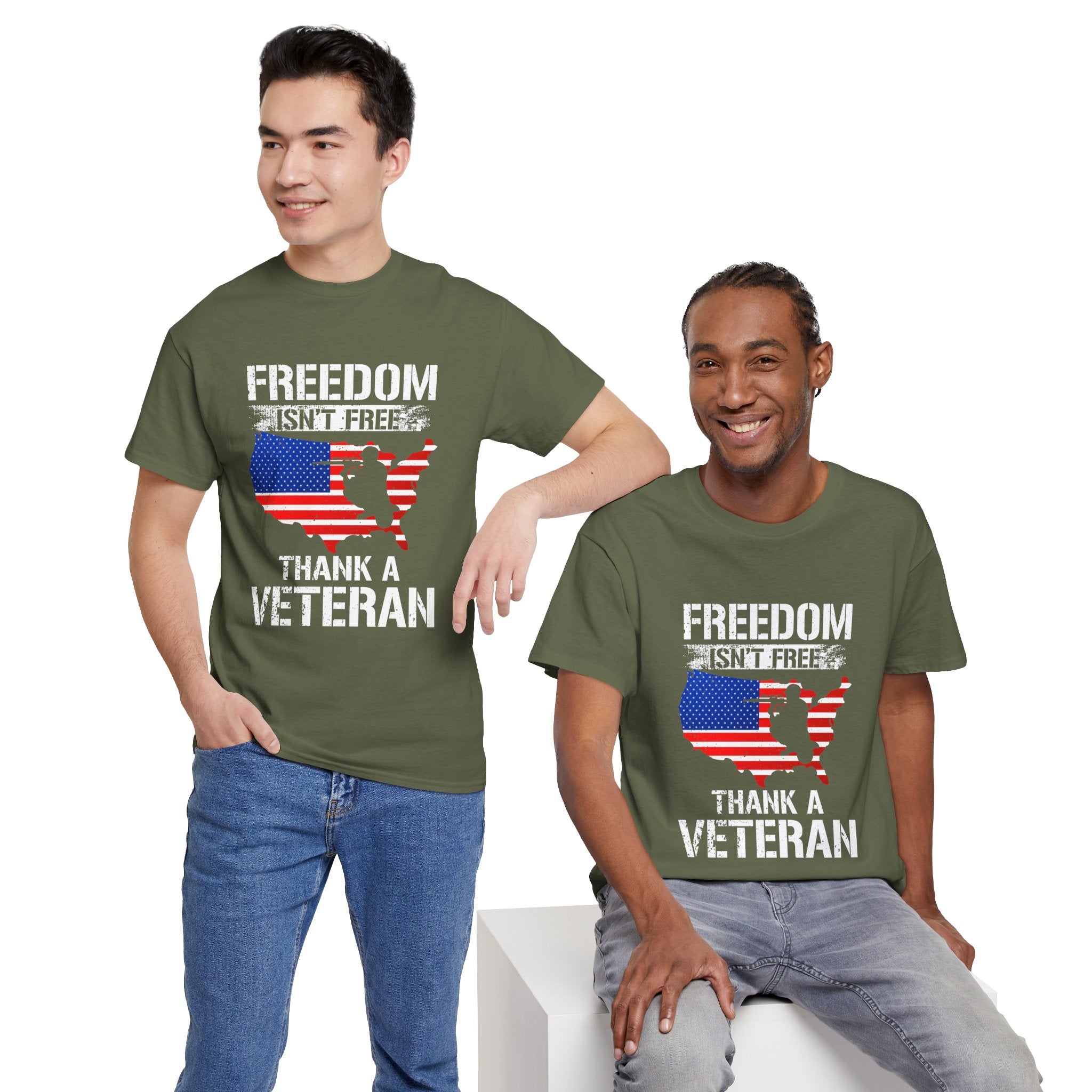 USA Flag Map T-Shirt — American Flag Silhouette Tee (Patriotic 4th of July)