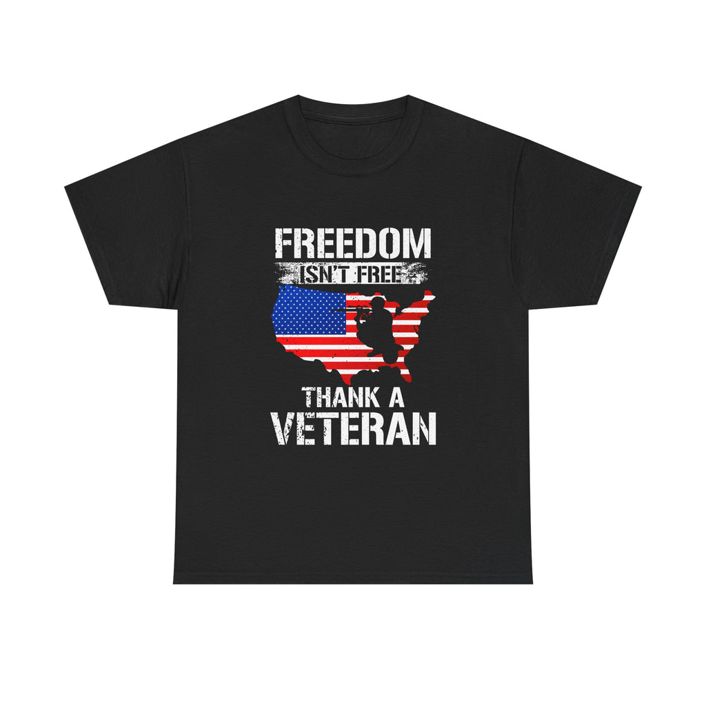 USA Flag Map T-Shirt — American Flag Silhouette Tee (Patriotic 4th of July)